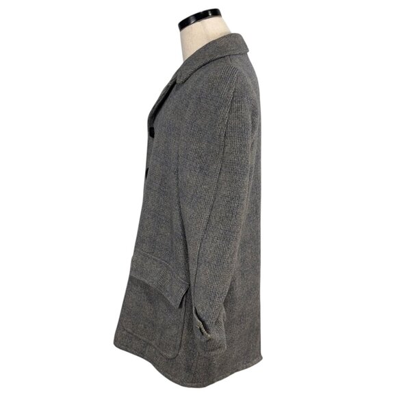 Vintage 1970s Penneys Mens Wool Blend Herringbone Coat Size 40 - Picture 2 of 10